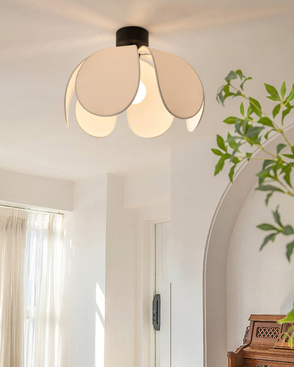 BloomLuxe - Loftlampe med elegante stofblade og varm stråling