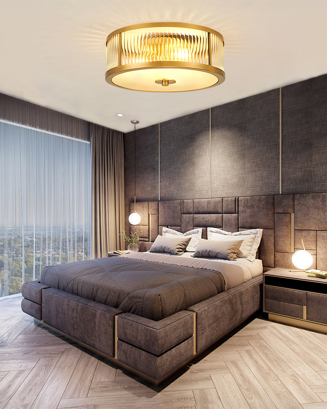 GenevaAura - Loftlampe med klassisk charme og indbydende lysfordeling