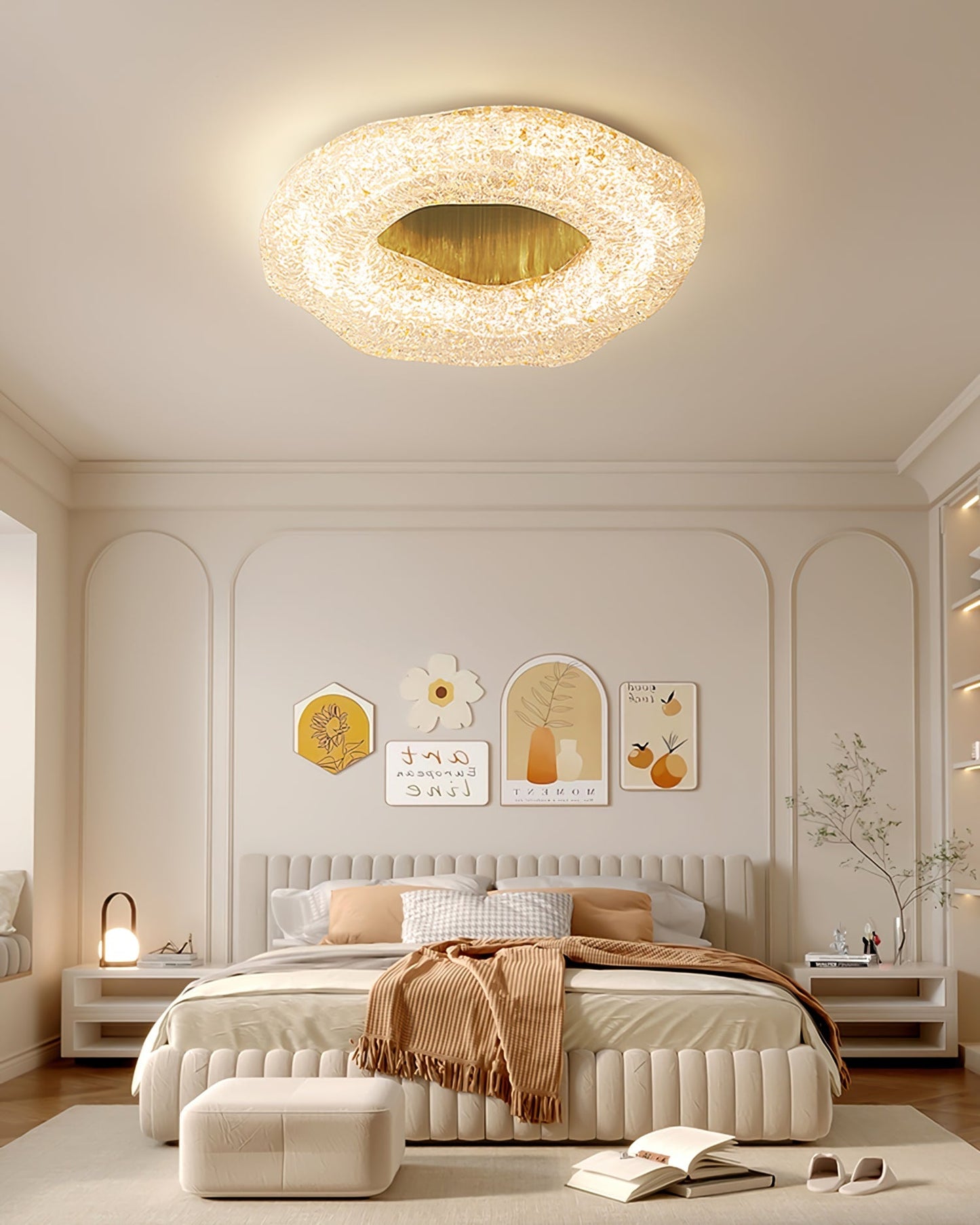 SculptureLuxe - Lampa sufitowa o artystycznym kształcie i ciepłym blasku