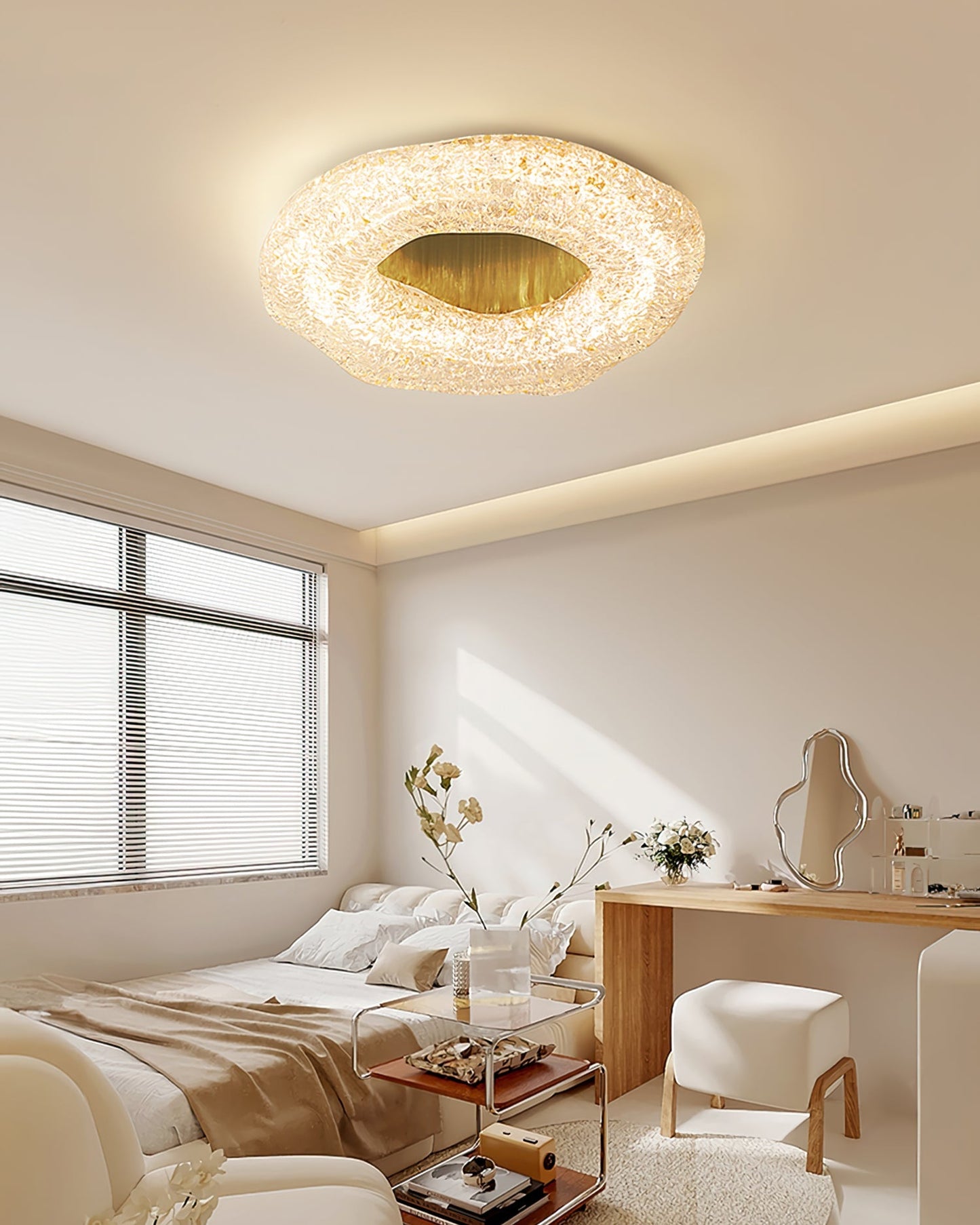 SculptureLuxe - Lampa sufitowa o artystycznym kształcie i ciepłym blasku