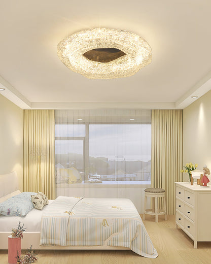 SculptureLuxe - Lampa sufitowa o artystycznym kształcie i ciepłym blasku