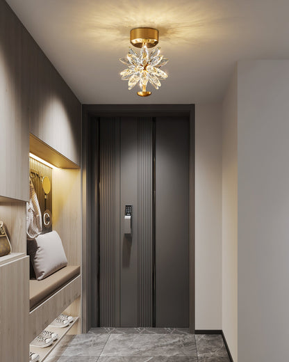 BotanicLuxe - Loftlampe med blomstertema og subtil glød