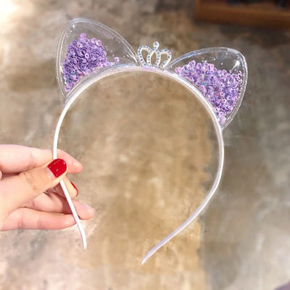 Glam tiara – Sparkling headband with cat ears | Stylish headband for parties & special occasions 7