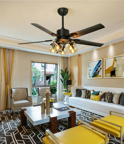 SpinAura - Ventilador de Techo de Vidrio Estiloso