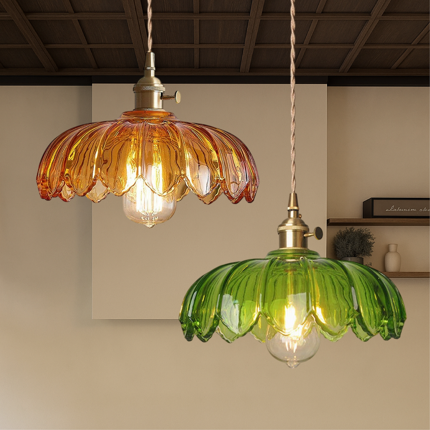 Glass Flower Pendant Lamp 3