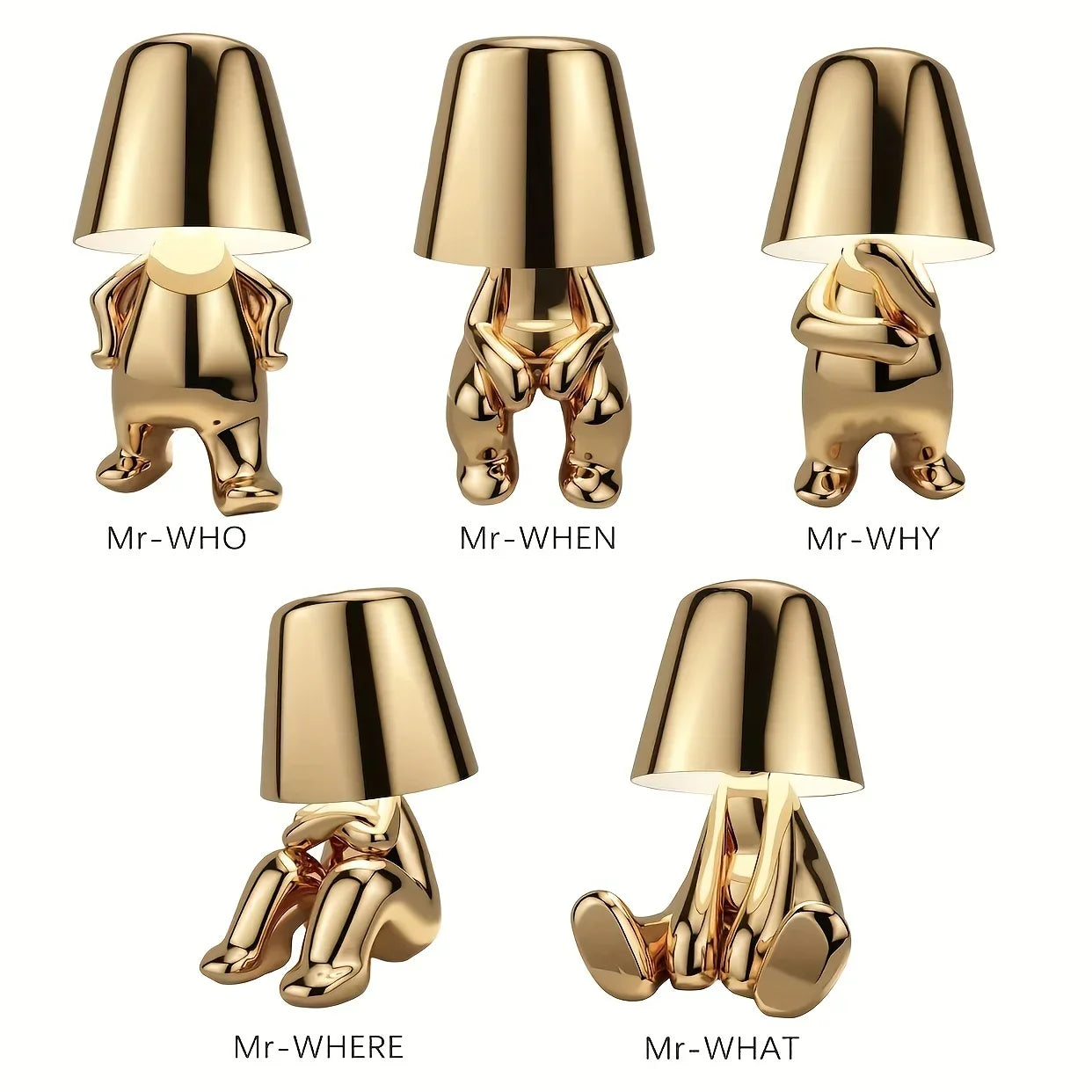 LuxeGlow - Lampada da tavolo scolpita dorata
