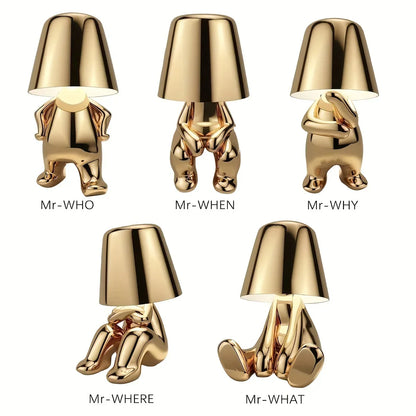 LuxeGlow - Lampada da tavolo scolpita dorata
