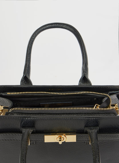 Grace Bag in Black Togo Leather 4