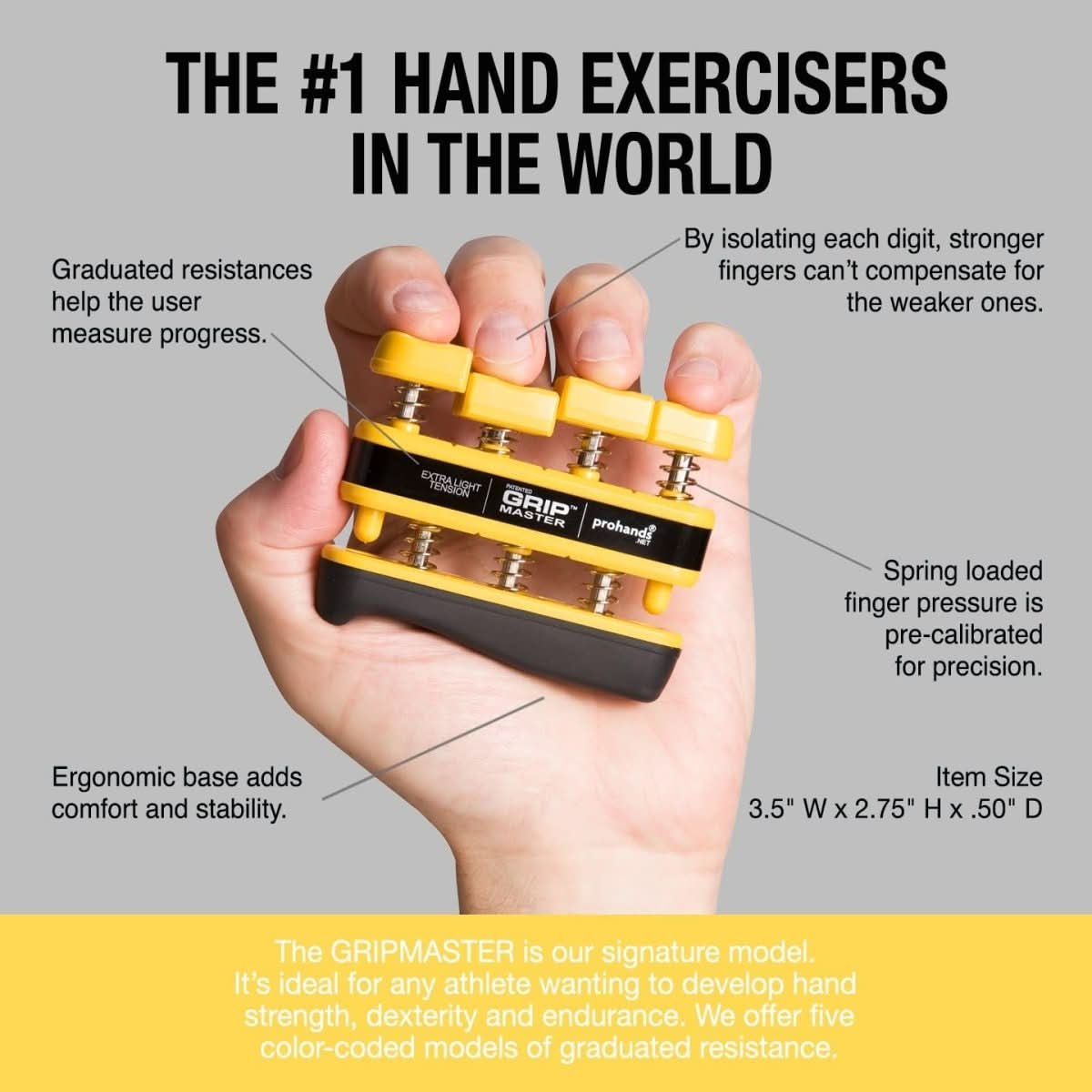 Gripmaster – finger trainer for targeted strengthening of grip strength and flexibility 3