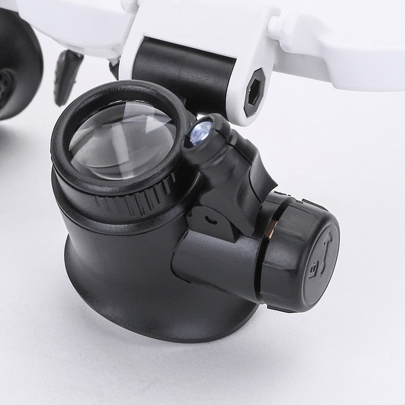 Adjustable LED Magnifying Glasses with 8x, 15x, and 23x Magnification for Hobbies and Precision Work-3