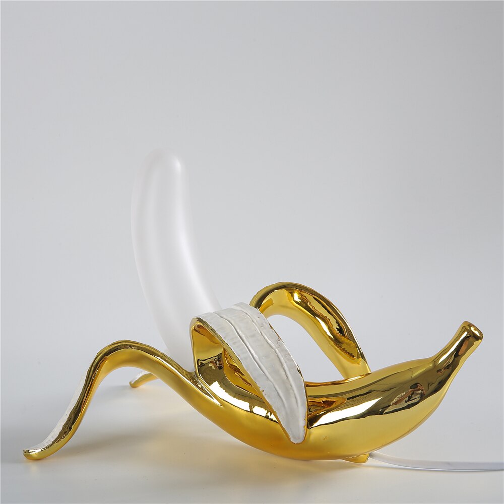 GoldenBanana - Lámpara de mesa Art Deco elegante
