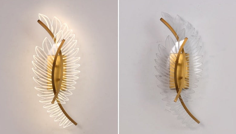 AngelGlow - Golden Winged Wall Lamp