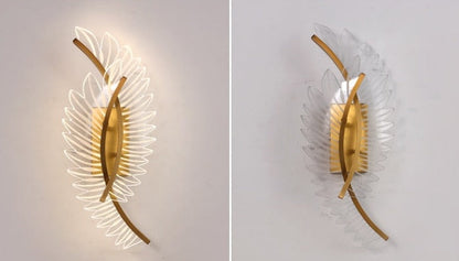 AngelGlow - Golden Winged Wall Lamp