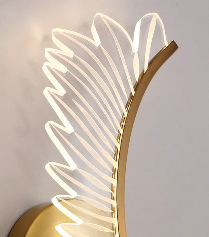 AngelGlow - Golden Winged Wall Lamp
