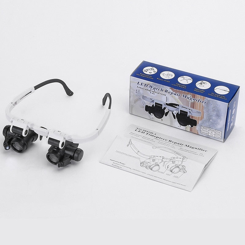 Adjustable LED Magnifying Glasses with 8x, 15x, and 23x Magnification for Hobbies and Precision Work-6