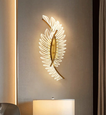 AngelGlow - Golden Winged Wall Lamp