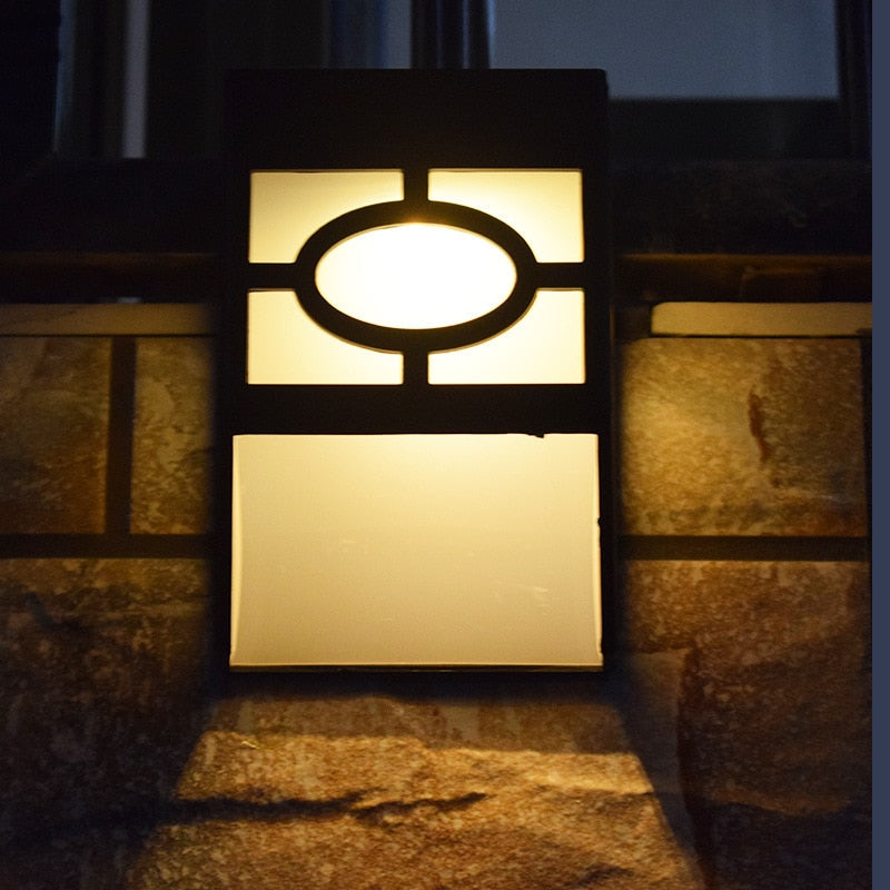 HikariGlow – Japanese-Inspired Solar Wall Light for Outdoor Serenity