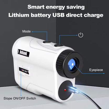 Advanced Golf Rangefinder with Slope Compensation, 914m Range, 6x Magnification – Accurate Golf Distance Finder with Vibration Feedback