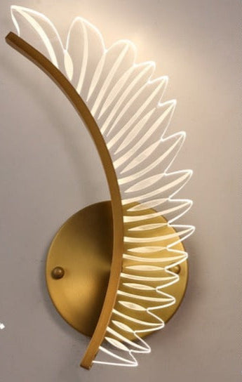AngelGlow - Golden Winged Wall Lamp