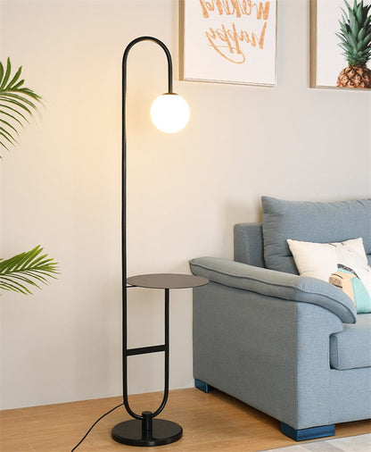 NordicGlow - Floor Lamp with Side Table