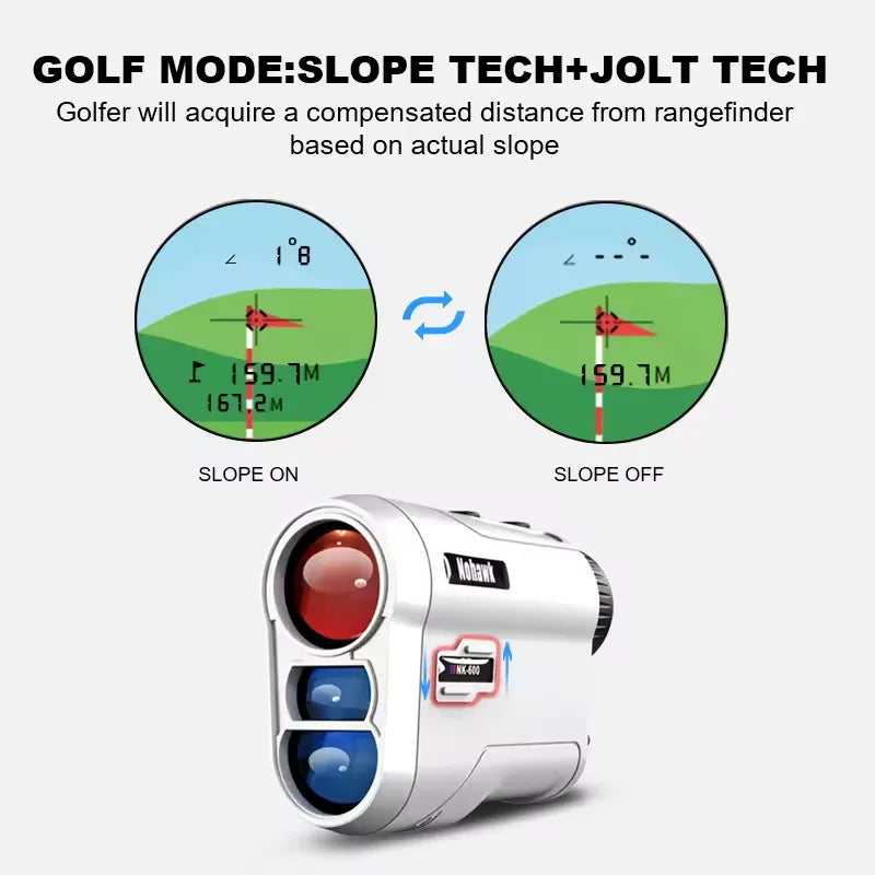 Advanced Golf Rangefinder with Slope Compensation, 914m Range, 6x Magnification – Accurate Golf Distance Finder with Vibration Feedback