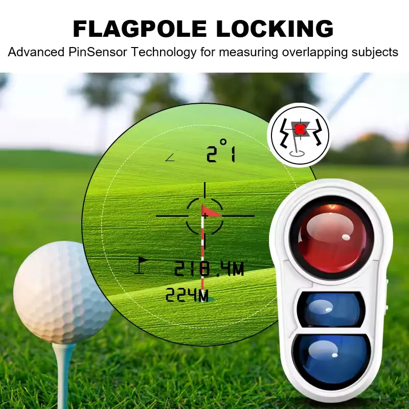 Advanced Golf Rangefinder with Slope Compensation, 914m Range, 6x Magnification – Accurate Golf Distance Finder with Vibration Feedback