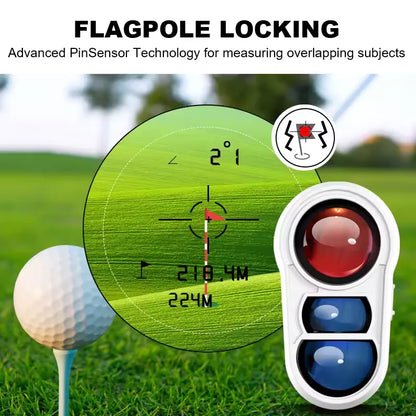 Advanced Golf Rangefinder with Slope Compensation, 914m Range, 6x Magnification – Accurate Golf Distance Finder with Vibration Feedback