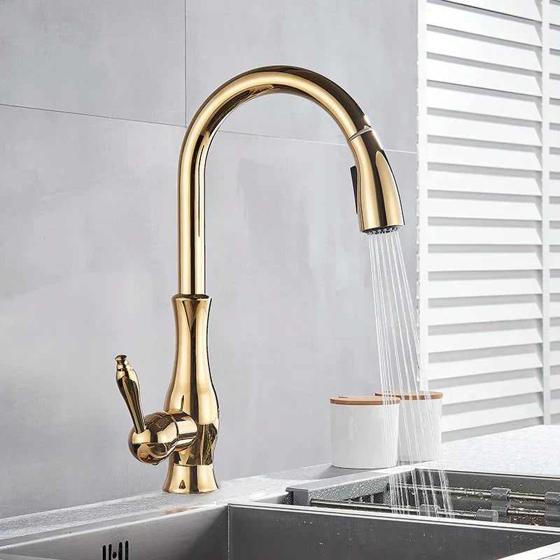 GoldenFlow - Stylish Gold Faucet