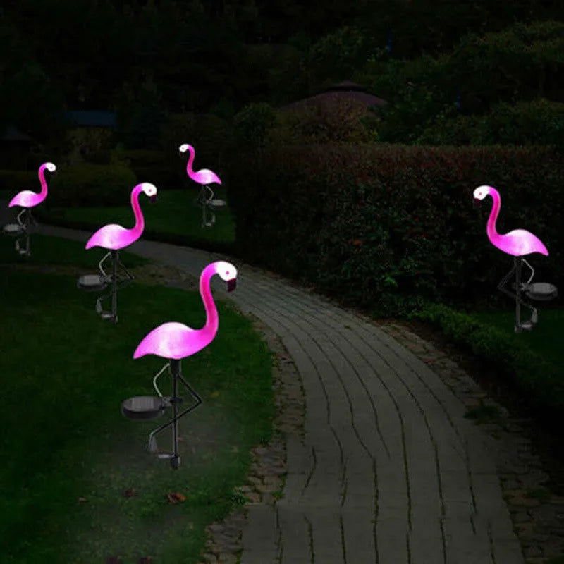 Solar Garden Flamingo Light - Eco-Friendly Solar Powered Outdoor Decoration-2