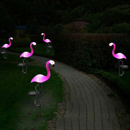 Solar Garden Flamingo Light - Eco-Friendly Solar Powered Outdoor Decoration-2