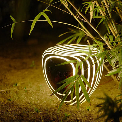 LUXELY Solar Garden Light - Modern Stone Design, 50,000-Hour Lifespan, Weatherproof Outdoor LED Lights-4