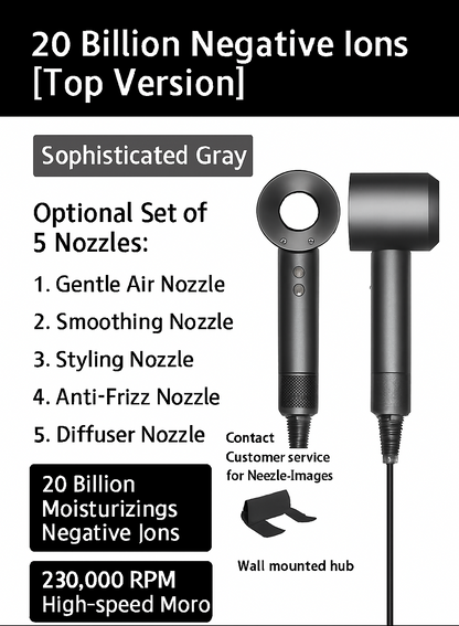 Hair Dryer with Ion Technology and Nozzle 5