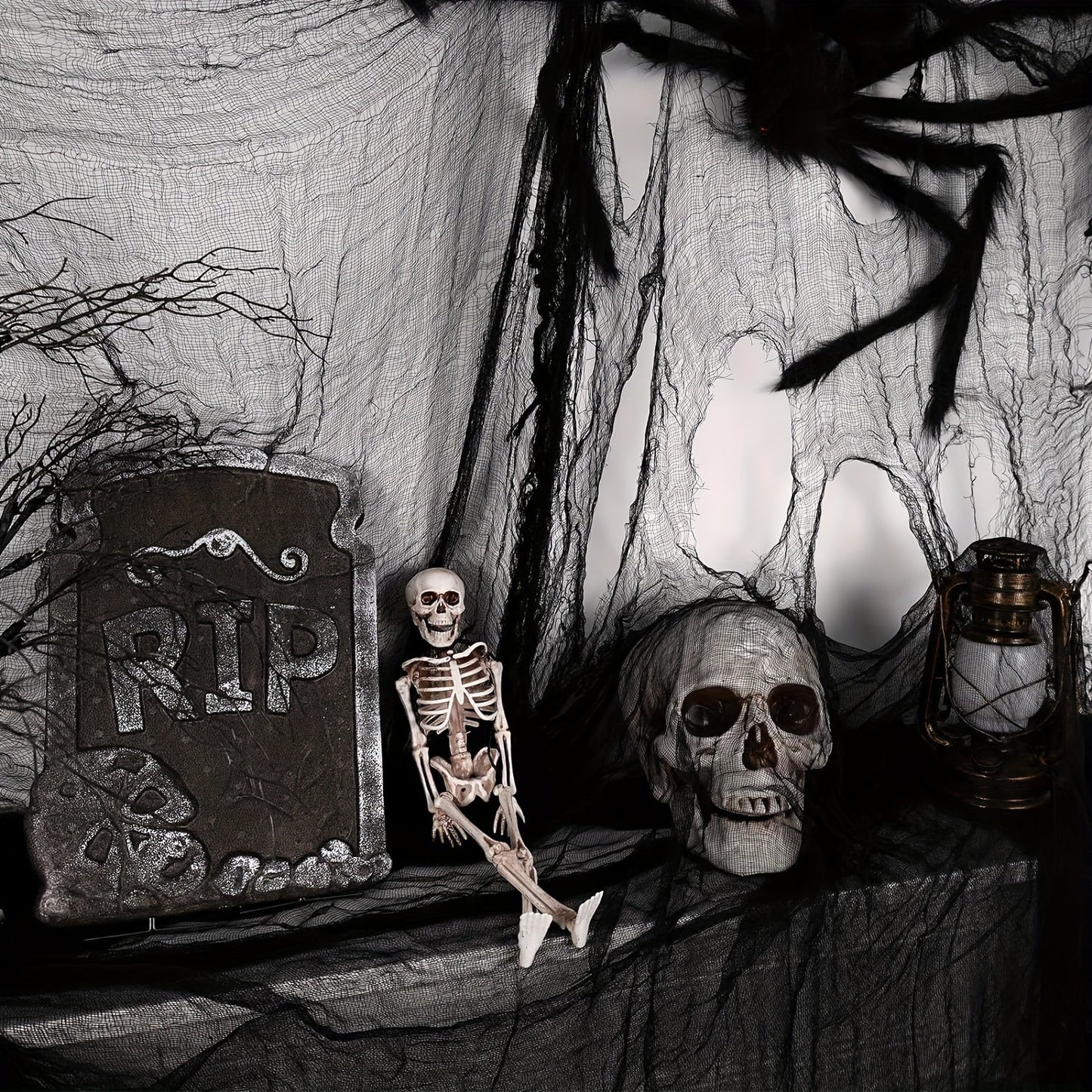 Halloween Fabric Black Polyester Hanging Decoration 1