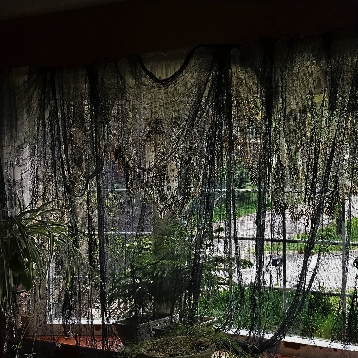 Halloween Fabric Black Polyester Hanging Decoration 2