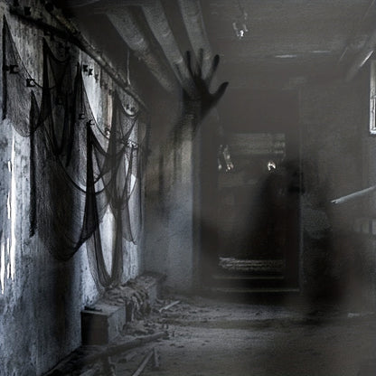 Halloween Fabric Black Polyester Hanging Decoration 3