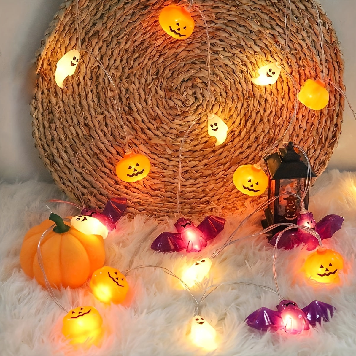 Halloween Lights Battery Powered Pumpkin String 2