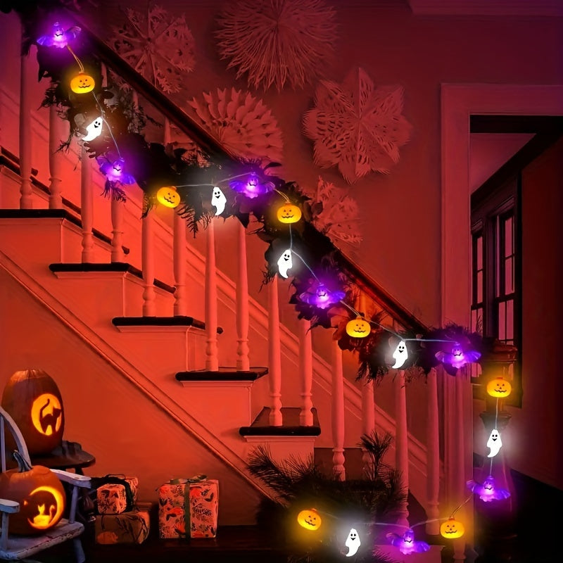 Halloween Lights Battery Powered Pumpkin String 4