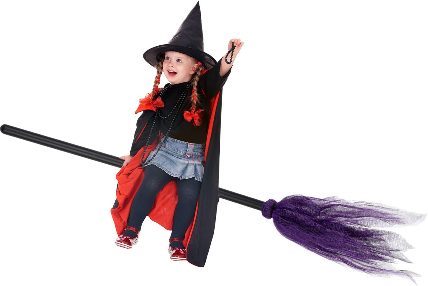 Halloween Witch Broom Plastic Party Prop 1