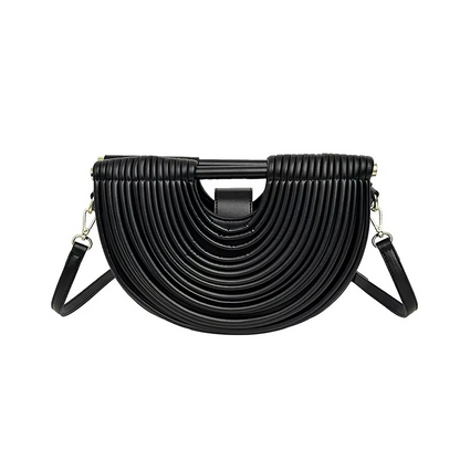 Hand-woven Rope Crescent Pattern Evening Bag 7