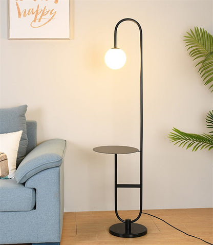 NordicGlow - Floor Lamp with Side Table
