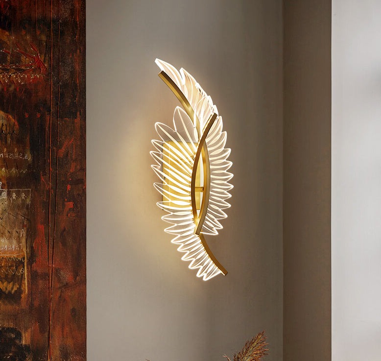 AngelGlow - Golden Winged Wall Lamp