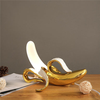 GoldenBanana - Lámpara de mesa Art Deco elegante