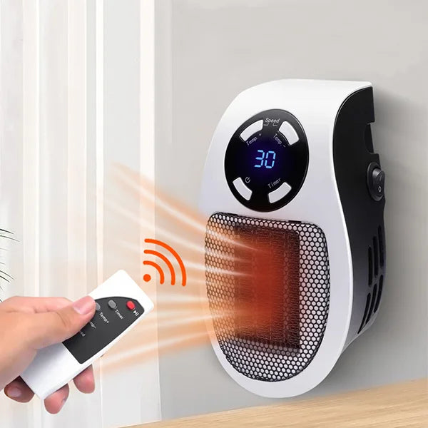 HeatWave | Compact Efficient Electric Fan Space Heater with Remote Control 0