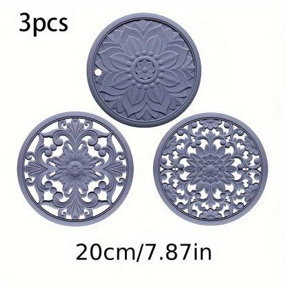 Heat Resistant Silicone Trivet Mat Set 1
