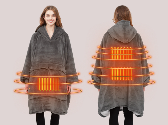 Heated Oversized Hoodie Blanket 1