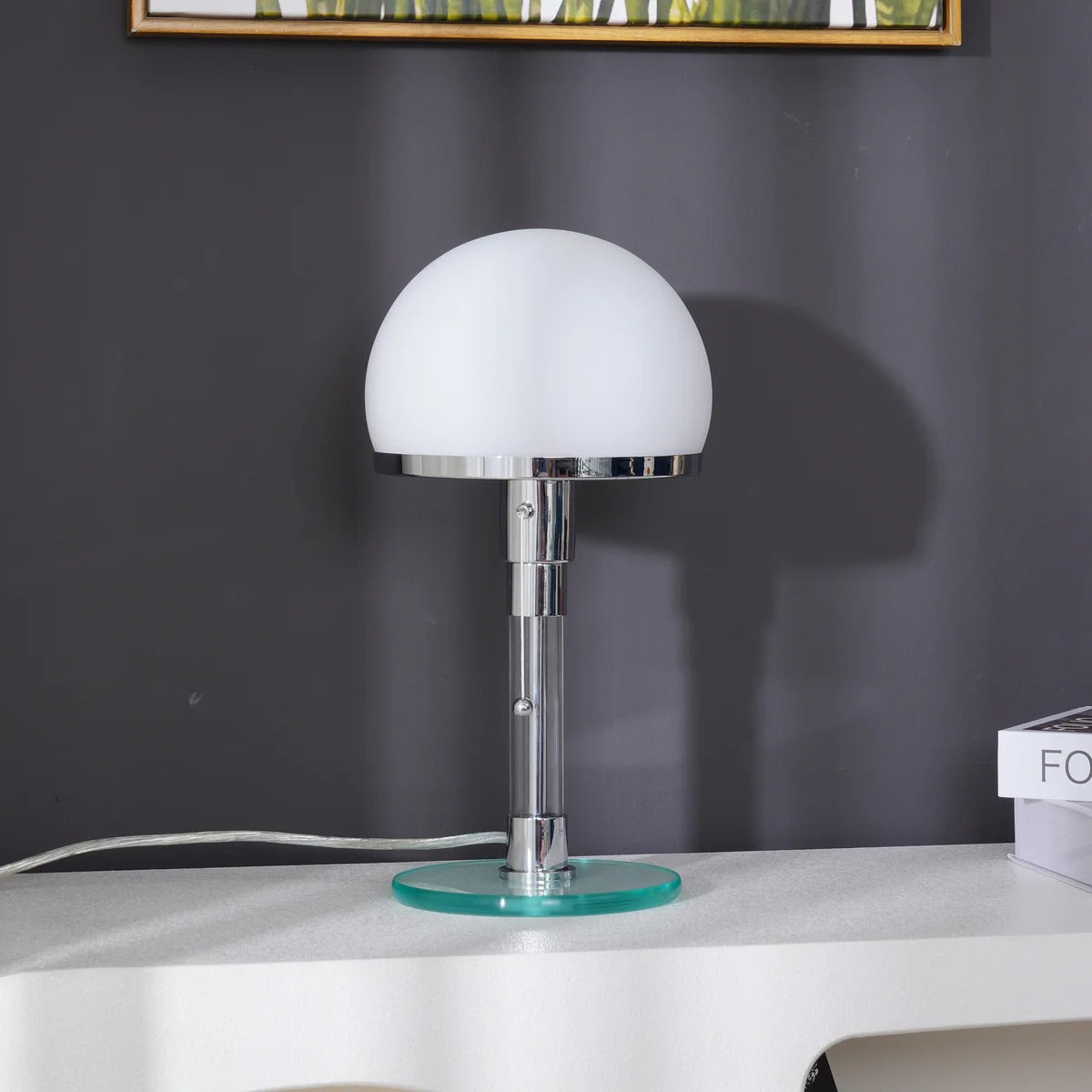 LuxeSphere - Lampe de Table Chrome