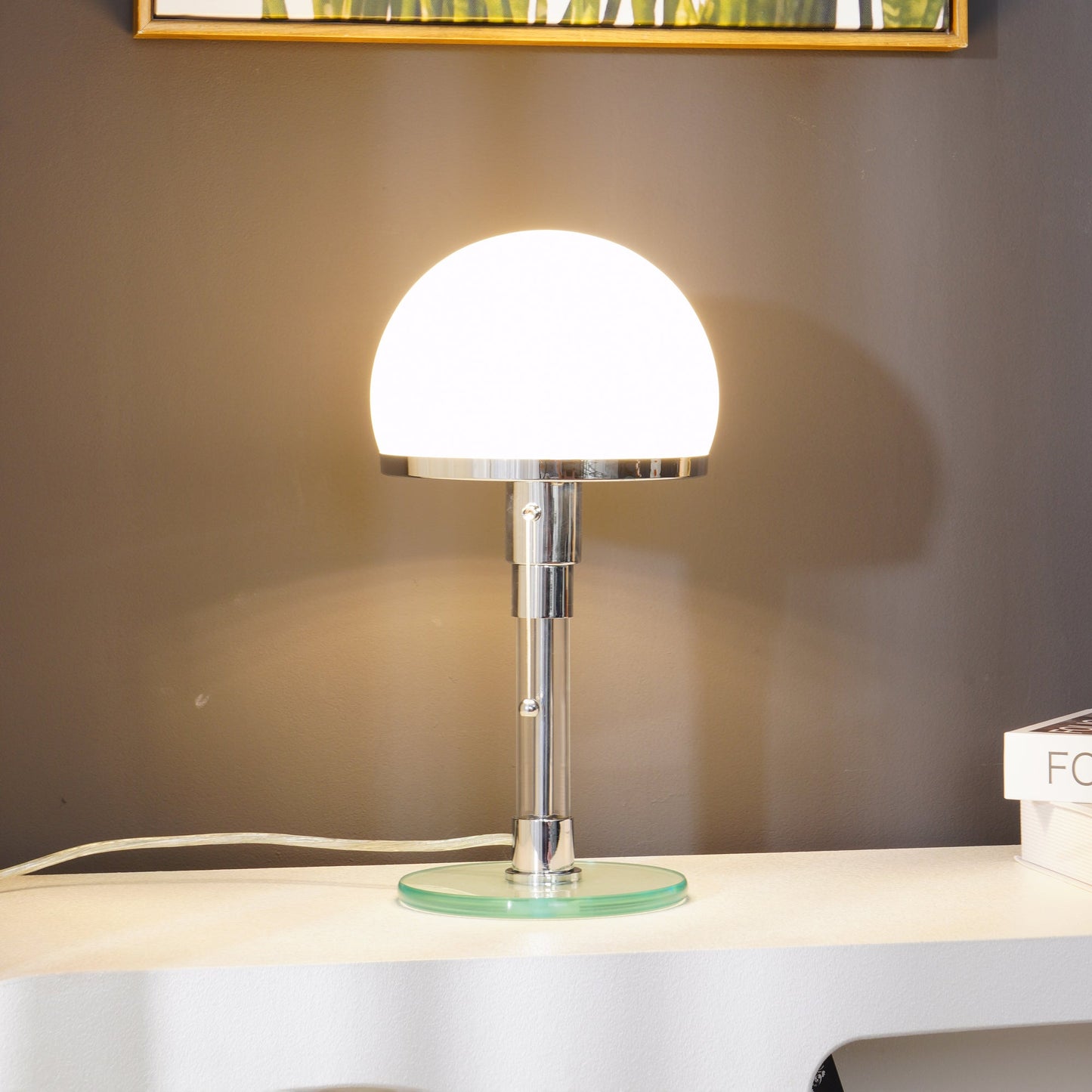LuxeSphere - Lampe de Table Chrome