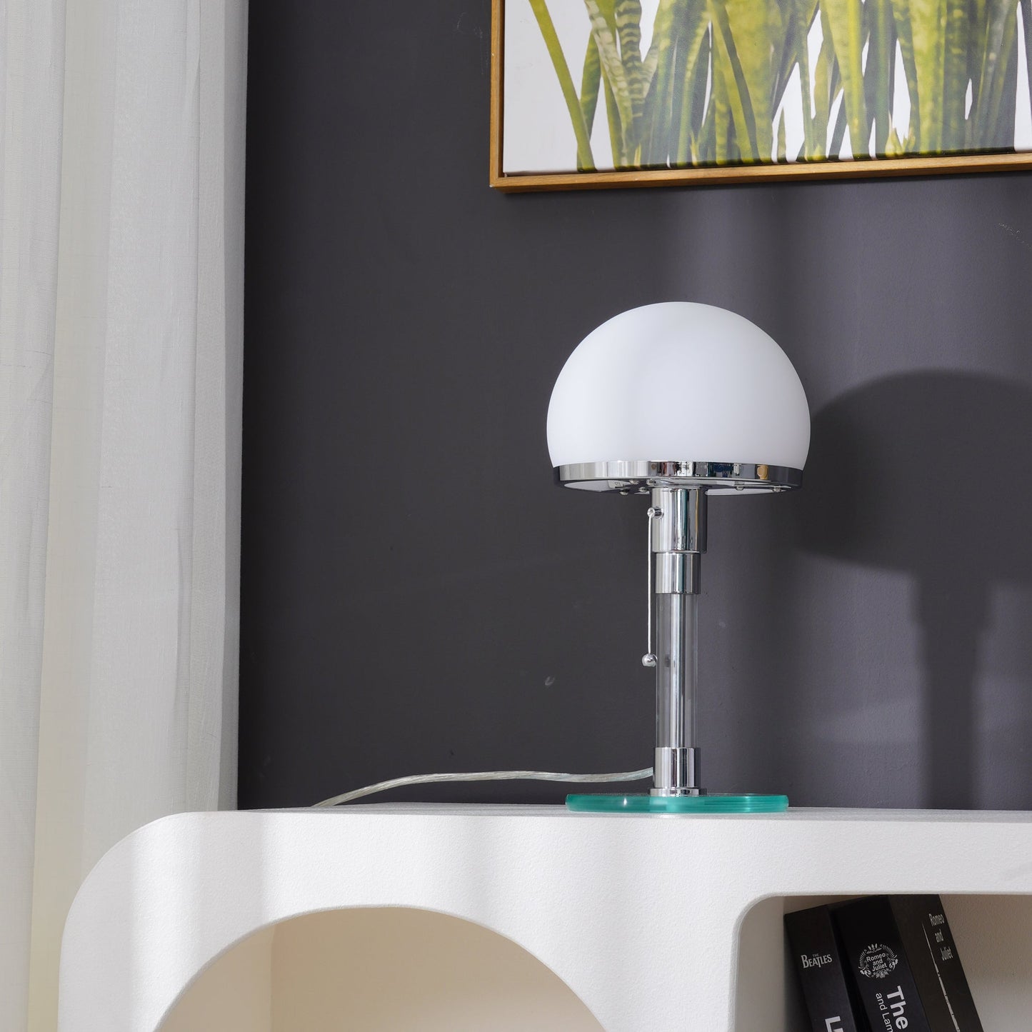 LuxeSphere - Lampe de Table Chrome