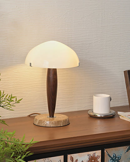 PureGlow – Marble Base Table Lamp with Glass Top