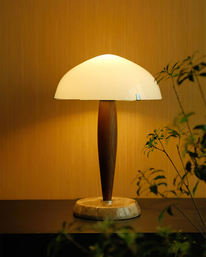 PureGlow – Marble Base Table Lamp with Glass Top